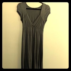 Dark Grey plunge neck dress
